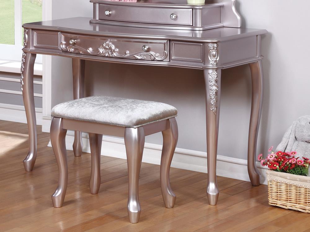 Caroline Metallic Lilac Vanity Desk