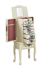 Coaster Accents Traditional Off-White Jewelry Armoire