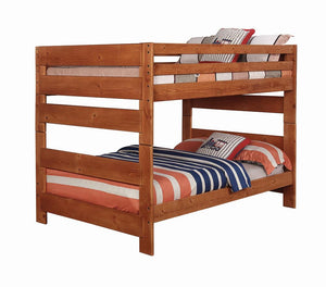 Wrangle Hill Amber Wash Full-over-Full Bunk Bed