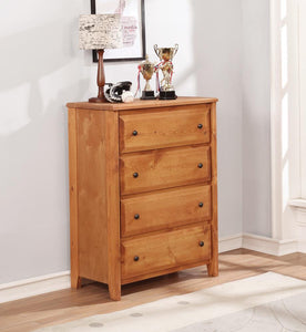 Wrangle Hill Amber Wash Four-Drawer Chest