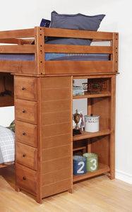 Wrangle Hill Twin-over-Full Loft Bed with Desk