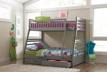 Load image into Gallery viewer, Ashton Grey Twin-over-Full Bunk Bed
