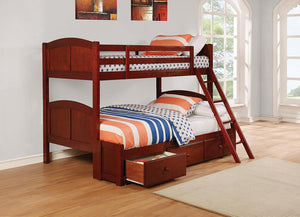 Parker Chestnut Twin-over-Full Bunk Bed