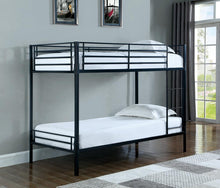 Load image into Gallery viewer, Boltzero Contemporary Black Twin Bunk Bed
