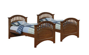 Halsted Casual Walnut Twin-over-Full Bunk Bed