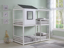 Load image into Gallery viewer, Belton Light Grey Twin-over-Twin Bunk Bed

