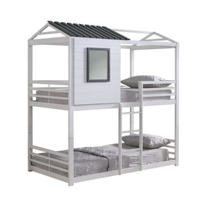 Belton Light Grey Twin-over-Twin Bunk Bed