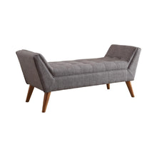 Load image into Gallery viewer, Grey Mid-Century Modern Accent Bench
