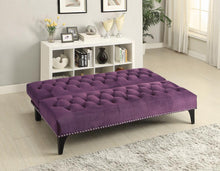 Load image into Gallery viewer, Purple Velvet Sofa Bed
