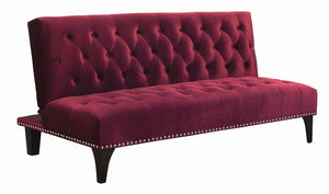 Burgundy Velvet Sofa Bed