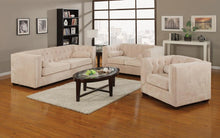 Load image into Gallery viewer, Alexis Transitional Almond Loveseat
