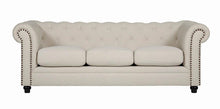 Load image into Gallery viewer, Roy Traditional Oatmeal Button-Tufted Sofa
