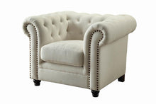 Load image into Gallery viewer, Roy Traditional Oatmeal Button-Tufted Chair

