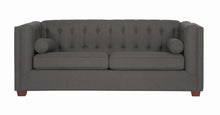 Load image into Gallery viewer, Cairns Transitional Charcoal Tufted Back Sofa
