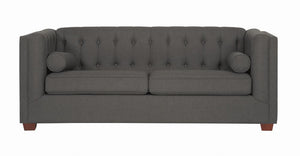 Cairns Transitional Charcoal Tufted Back Sofa