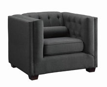 Load image into Gallery viewer, Cairns Transitional Charcoal Tufted Back Chair
