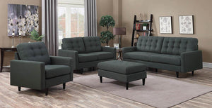 Kesson Mid-Century Modern Charcoal Sofa