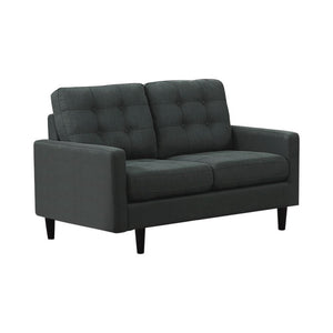 Kesson Mid-Century Modern Charcoal Loveseat