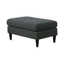 Load image into Gallery viewer, Kesson Mid-Century Modern Charcoal Grey Ottoman
