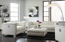 Load image into Gallery viewer, Chaviano Contemporary White Ottoman
