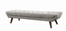Load image into Gallery viewer, Natalia Mid-Century Modern Dove Grey Bench
