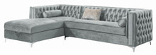 Load image into Gallery viewer, Bellaire Contemporary Silver and Chrome Sectional
