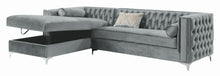 Load image into Gallery viewer, Bellaire Contemporary Silver and Chrome Sectional
