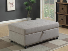 Load image into Gallery viewer, Traditional Dove Grey Sleeper Ottoman
