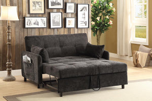 Transitional Dark Brown Sofa Bed