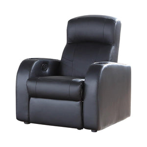 Cyrus Home Theater Black Recliner