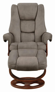 Cybele Casual Grey Chair with Ottoman