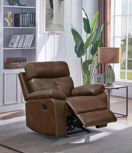 Damiano Brown Faux Leather Recliner