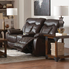 Load image into Gallery viewer, Zimmerman Dark Brown Faux Leather Power Motion Loveseat
