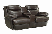 Load image into Gallery viewer, MacPherson Brown Leather Reclining Loveseat
