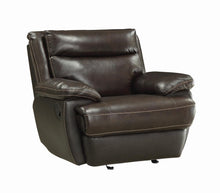 Load image into Gallery viewer, MacPherson Brown Leather Glider Recliner
