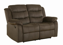 Load image into Gallery viewer, Rodman Chocolate Reclining Loveseat
