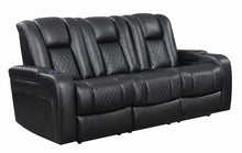 Load image into Gallery viewer, Delangelo Black Power Motion Reclining Sofa
