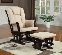 Load image into Gallery viewer, Traditional Beige Rocking Glider with Matching Ottoman

