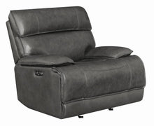 Load image into Gallery viewer, Standford Casual Charcoal Power Glider Recliner
