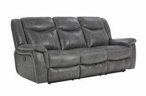 Conrad Transitional Grey Power Sofa