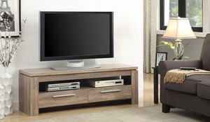 Transitional Weathered Brown TV Console