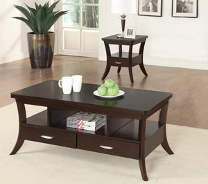 Occasional Transitional Espresso End Table