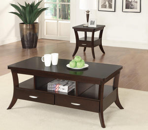 Occasional Transitional Espresso Coffee Table