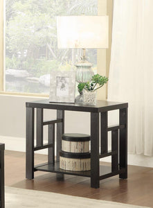 Transitional Cappuccino End Table