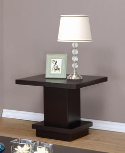 Cappuccino Wood Top Side Table
