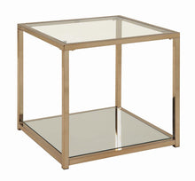 Load image into Gallery viewer, Calantha Modern Chocolate Chrome End Table
