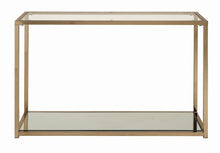 Load image into Gallery viewer, Calantha Modern Chocolate Chrome Sofa Table
