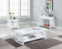 Load image into Gallery viewer, Transitional Glossy White End Table
