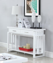 Load image into Gallery viewer, Transitional Glossy White Sofa Table
