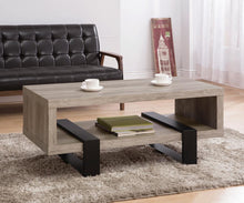 Load image into Gallery viewer, Industrial Grey Driftwood Open Coffee Table
